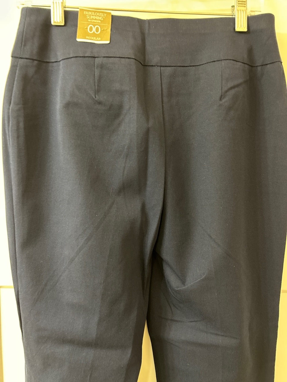 Chicos Navy Slim Ponte Trousers - Picture 2 of 4